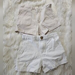 Bundle TWO Copper Key Girls Cream and White Pair Of Shorts Sz 7